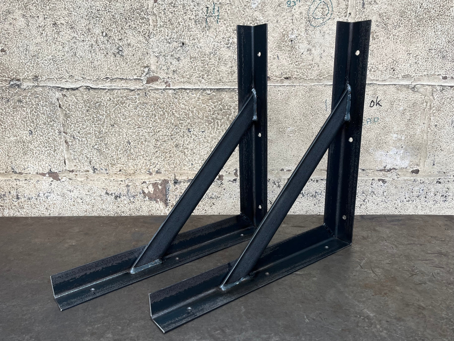 Metal Reinforced Angle Iron Mild Steel Rustic Bracket Heavy Duty UK MADE FREE PP